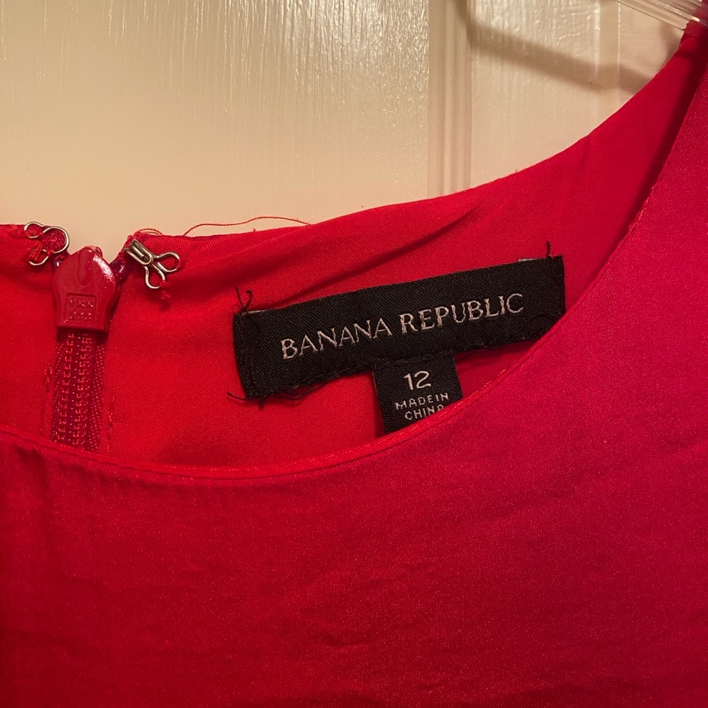Banana Republic Red, Orange, and Pink Sleeveless Floor-length Dress - Picture 6 of 6